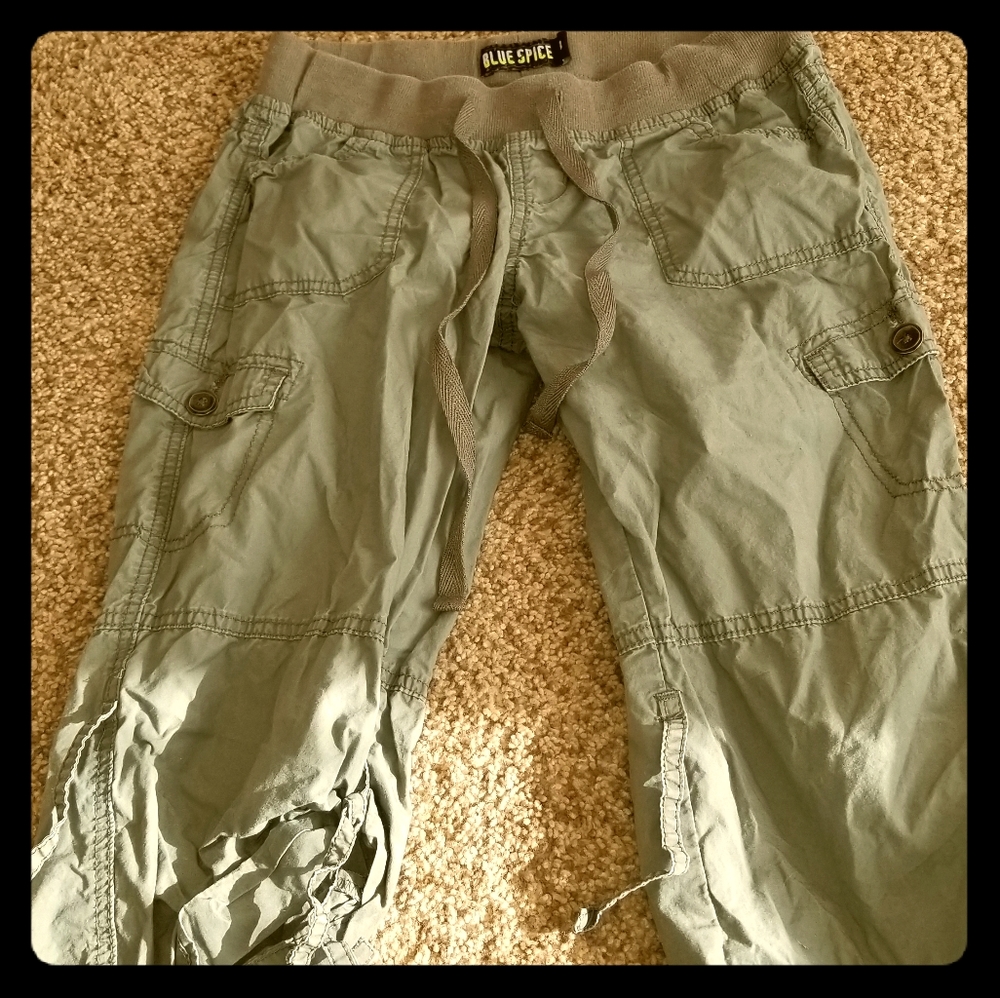SUPER CUTE WOMEN'S CACTUS GREEN CARGO PANTS!!!!!!